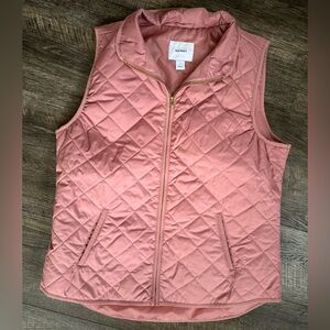 Old Navy Lightweight Quilted Puffer Vest - Pink Like new condition Size L
